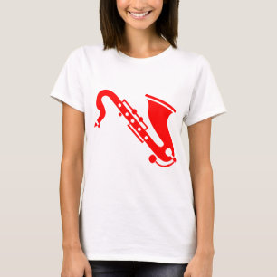 Saxophone - Red T-Shirt