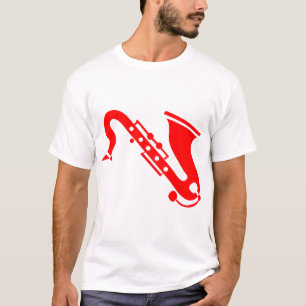 Saxophone - Red T-Shirt