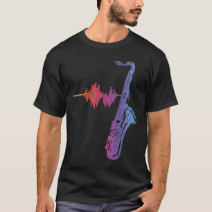Saxophone Reeds Sound Frequency Saxophonist Mouthp T-Shirt