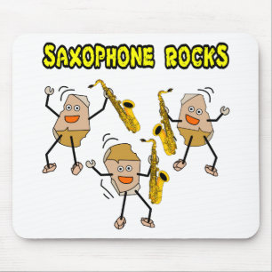 Saxophone Rocks Mouse Pad