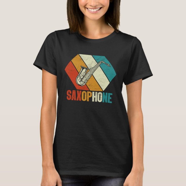 Saxophone Saxaphone Player Music Jazz Tenor  3 T-Shirt (Front)