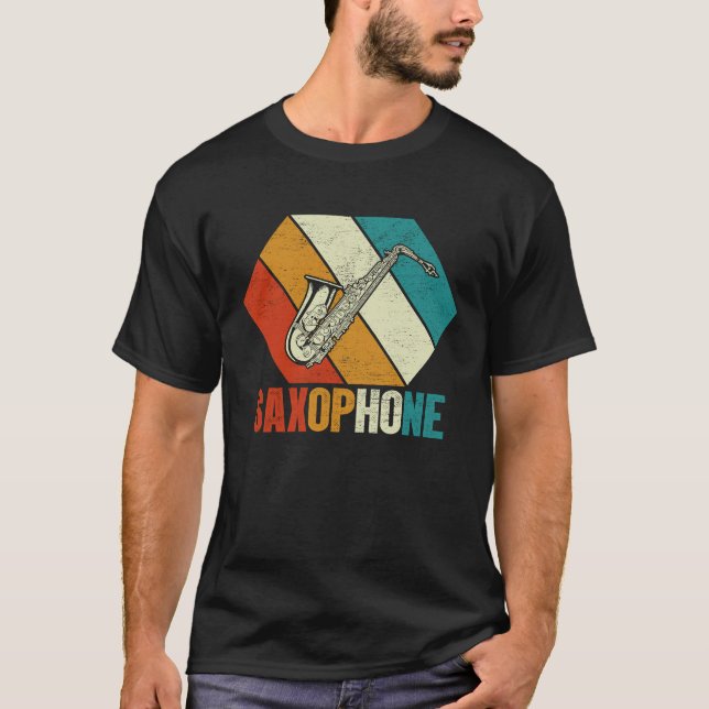 Saxophone Saxaphone Player Music Jazz Tenor  3 T-Shirt (Front)