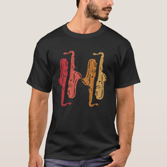 Saxophone Saxaphone Player Music Jazz Tenor T-Shirt (Front)
