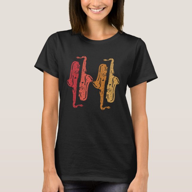 Saxophone Saxaphone Player Music Jazz Tenor T-Shirt (Front)