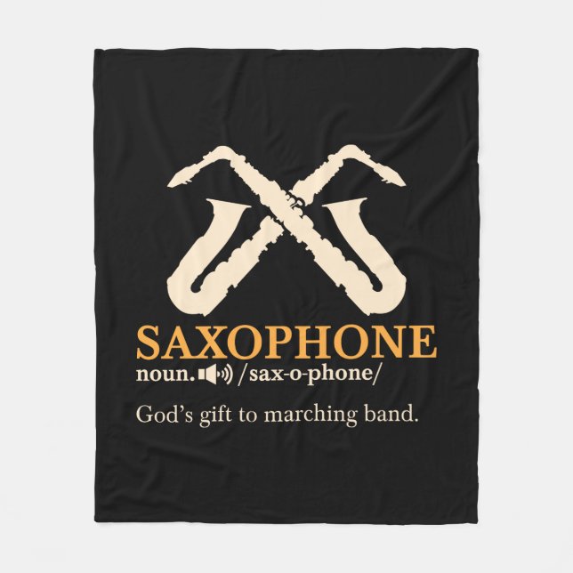 Saxophone - Saxophone Definition Fleece Blanket (Front)