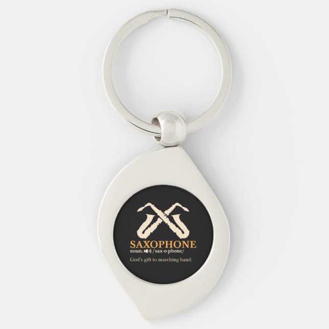Saxophone - Saxophone Definition Keychain (Front)