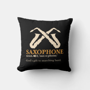 Saxophone - Saxophone Definition Throw Pillow