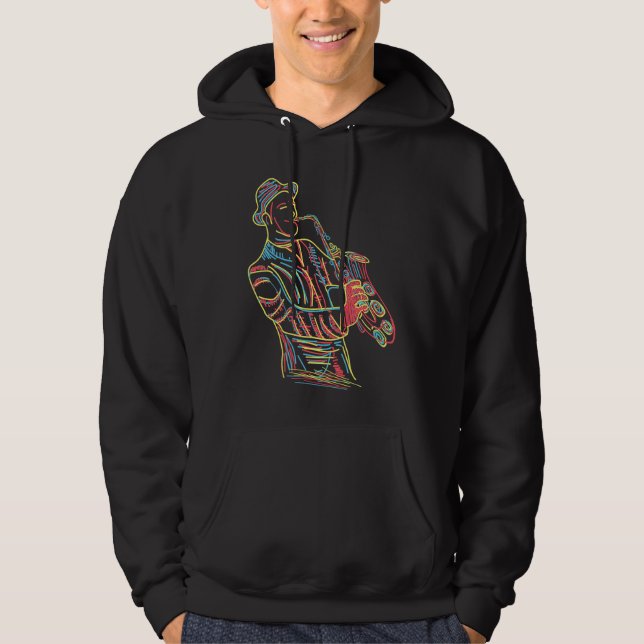 Saxophone Saxophone Player And Musician Hoodie (Front)