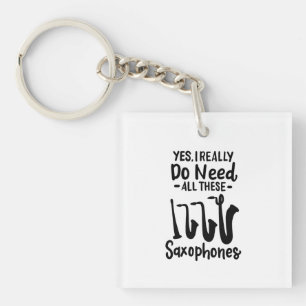 Saxophone - Saxophone Types Keychain