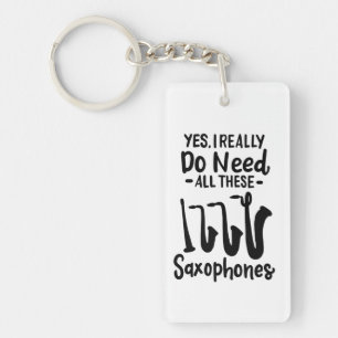 Saxophone - Saxophone Types Keychain