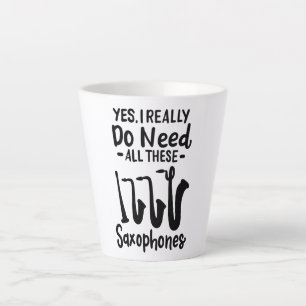 Saxophone - Saxophone Types Latte Mug