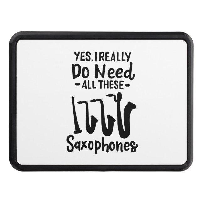 Saxophone - Saxophone Types Trailer Hitch Cover (Front)