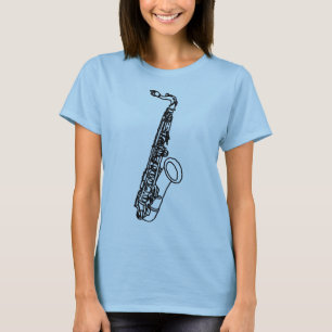 Saxophone Sketch  T-Shirt
