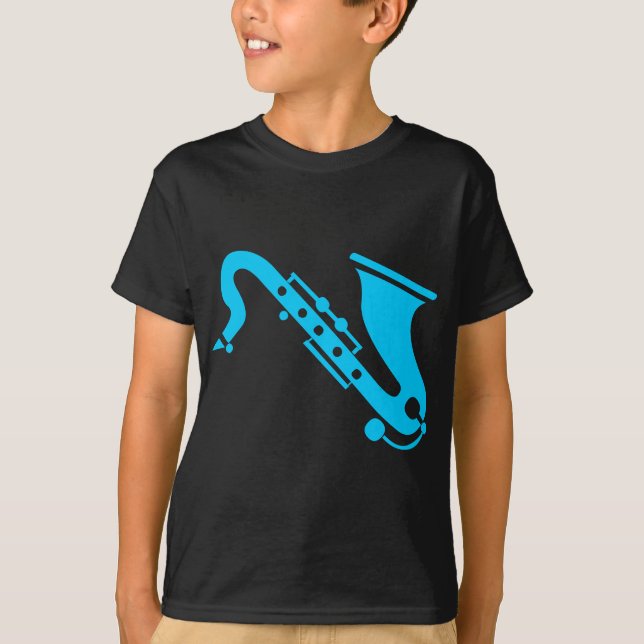 Saxophone - Sky Blue T-Shirt (Front)