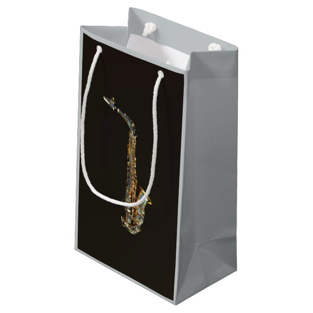 Saxophone Small Gift Bag (Back Angled)
