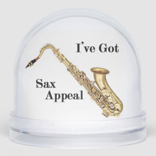 Saxophone Snow Globe (Front)