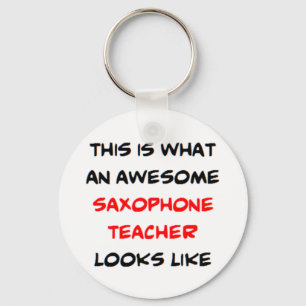 saxophone teacher, awesome keychain