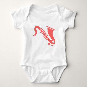 Saxophone - Tropical Pink Baby Bodysuit