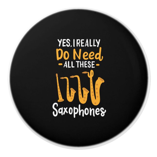 Saxophone Types Ceramic Knob (Front)