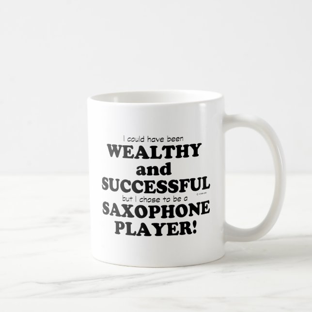 Saxophone Wealthy & Successful Coffee Mug (Right)