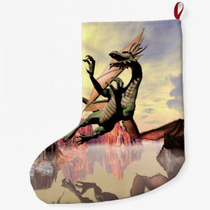 Saxophone with key notes large christmas stocking