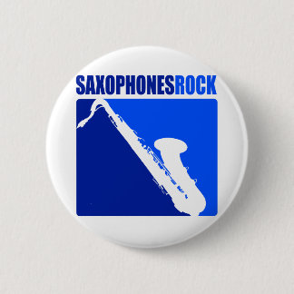 Saxophones Rock! 2 Inch Round Button