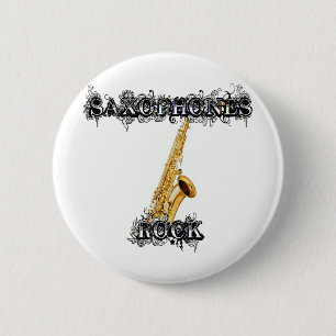 Saxophones Rock 2 Inch Round Button