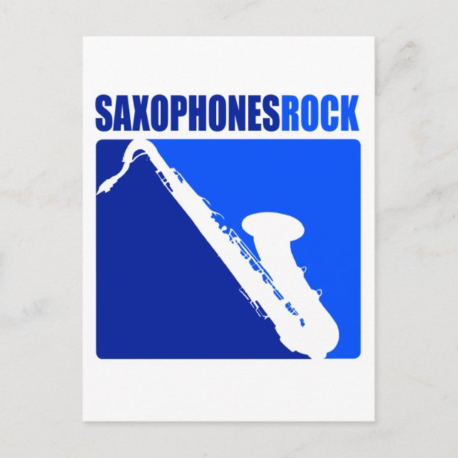 Saxophones Rock! Postcard (Front)