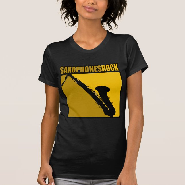 Saxophones Rock! T-Shirt (Front)