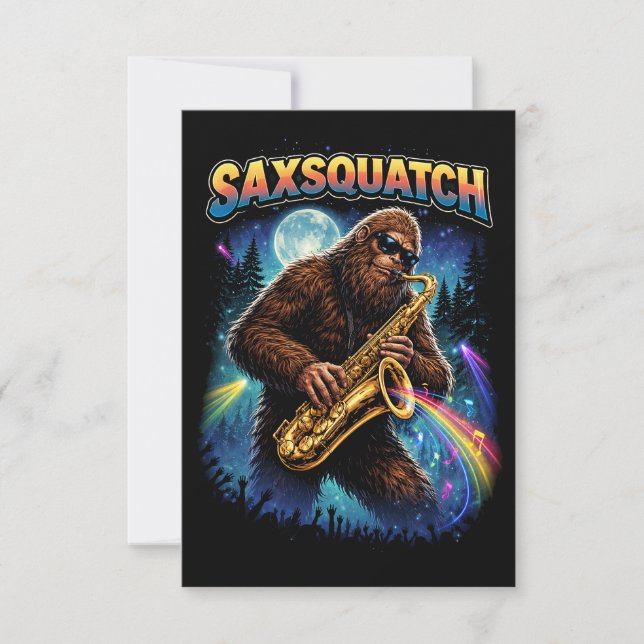 Saxsquatch Thank You Card (Front)