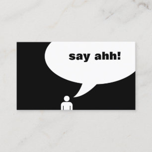 say ahh! : doctor's / dentist's appointment card