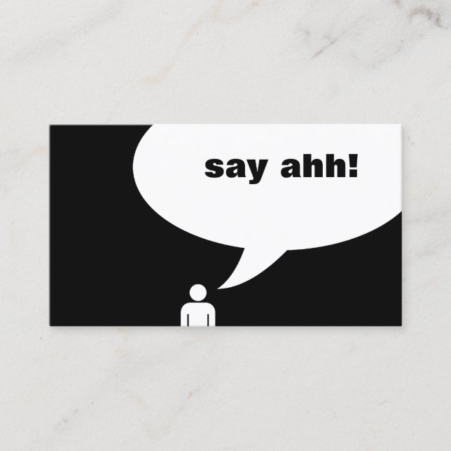 say ahh! : doctor's / dentist's appointment card (Front)