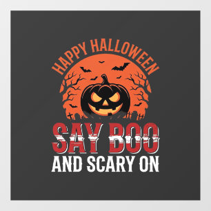 Say Boo Halloween Pumpkin Design_1 Window Cling