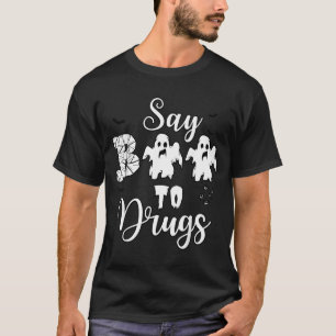 Say Boo To Drugs Funny Red Ribbon Week Awareness T-Shirt