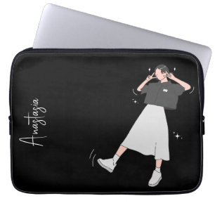 "Say Cheese" Aesthetic Girl Customizable Laptop Sleeve