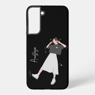 "Say Cheese" Aesthetic Girl Customizable Samsung Galaxy Case