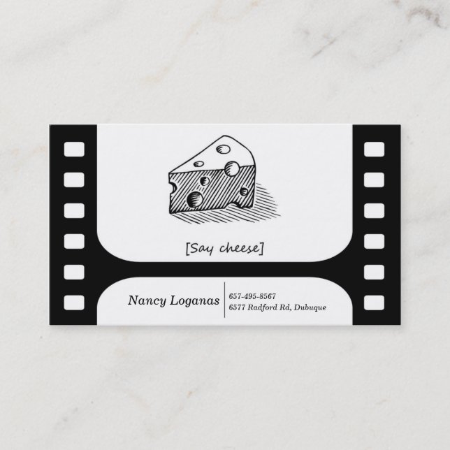 Say Cheese Business Cards (Front)