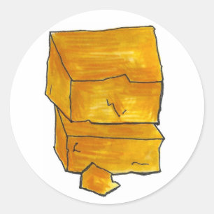 Say CHEESE Cheddar Cheese Foodie Cooking Food Classic Round Sticker