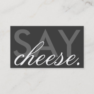 say cheese. (colour customizable) business card