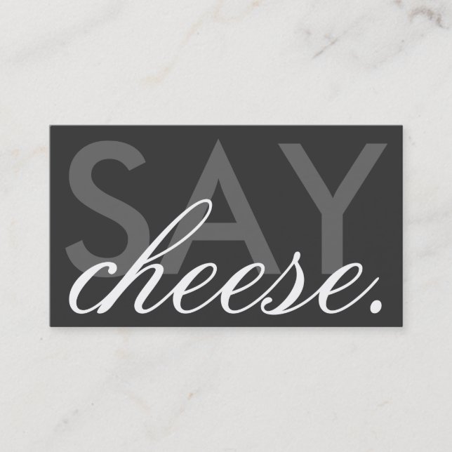 say cheese. (colour customizable) business card (Front)