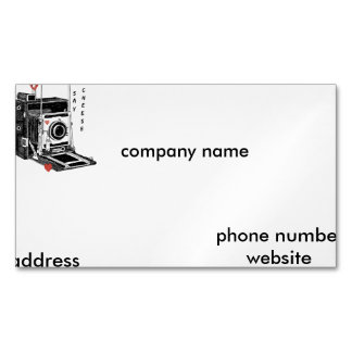 Say Cheese Magnetic Business Card