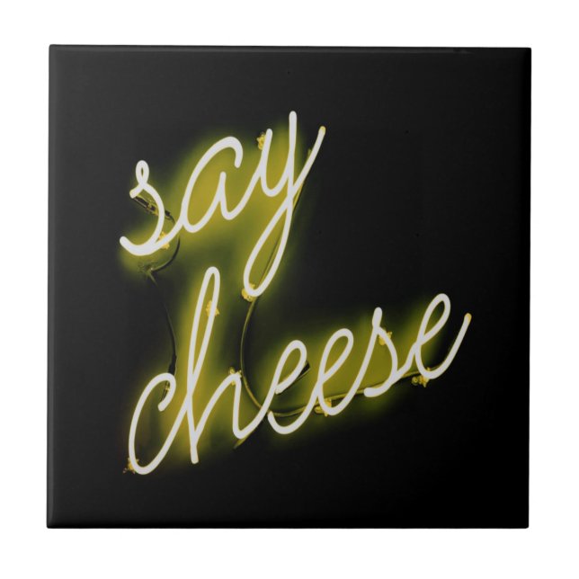 Say Cheese Neon Lights Tile (Front)
