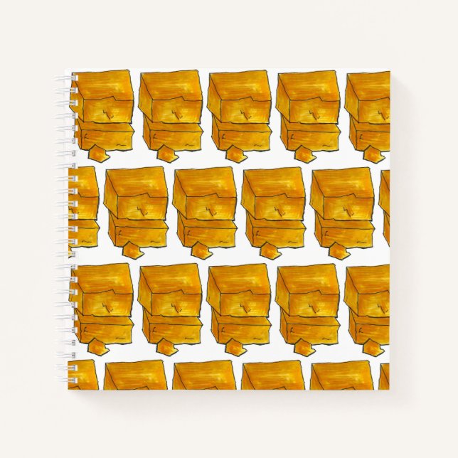 Say Cheese Yellow Cheddar Swiss Cheeses Foodie Notebook (Front)