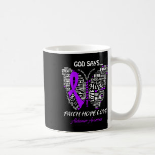 Say Faith Hope Love Alzheimerheimer Awareness Gift Coffee Mug