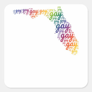 Say Gay Shirt Florida Trans Gay Pride Proud LQBTQ  Square Sticker