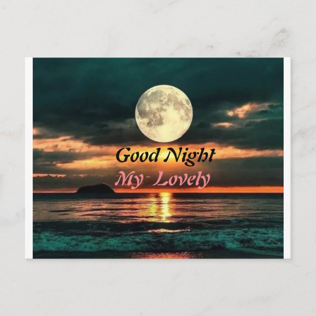 say good night to your lovely postcard (Front)