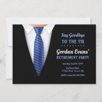 Say Goodbye to the Tie Retirement Party Invitation