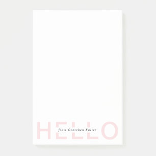 Say Hello Custom Colours Personalized Post-It Note