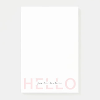 Say Hello Custom Colours Personalized Post-It Note