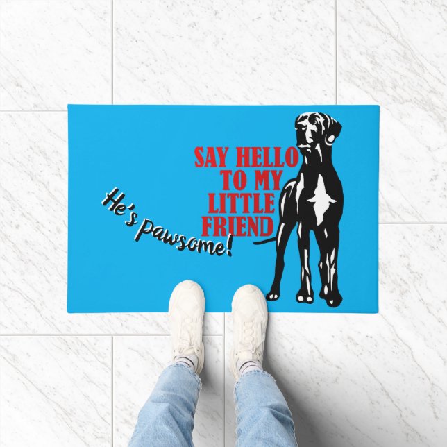 Say hello Great Dane Doormat (Indoor)